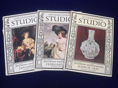 1927 INTERNATIONAL STUDIO MAGAZINE LOT OF 8 ISSUES - GREAT ADS & COVERS - O 2737