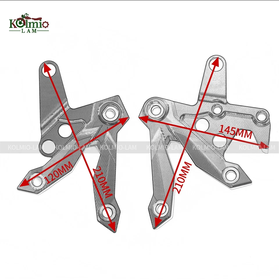 Fit for Kawasaki Z750 2007 - 2011 Motorcycle Front Footrest Bracket Set - Image 3 of 4