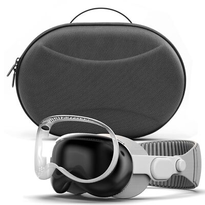 Apple Vision Pro Hard Shell Carrying Case with Clear Lens Cover