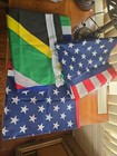 Lot Of 3  3'x5' American Flag Nylon x2 + S. Africa World Cup National Flag — photo 4