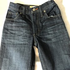 Lee Dungarees Bootcut Boys Kids Dark Blue Jeans 7 Regular Cotton Blend Bootcut