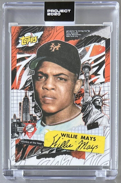 Topps Project 2020 #332 Willie Mays HOF By Tyson Beck 1952 Giants Free Shipping