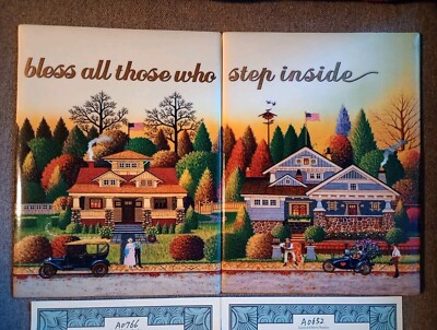 Charles Wysocki  ''And Bless All Those'', ''Who Step Inside'' 2 Pieces 