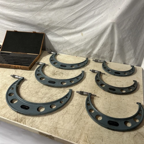 Mitutoyo No. 103-183a- 103-188a 6”-12” Outside Caliper Set. 103-906 Micrometers
