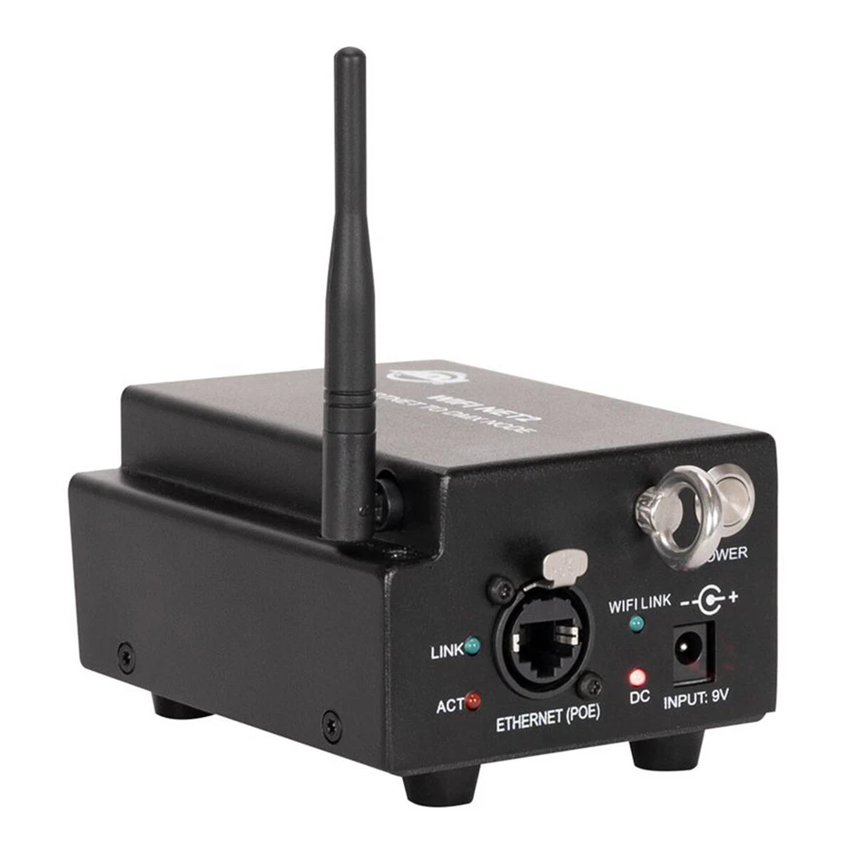American DJ ADJ WIFI NET 2 DMX/ArtNet /sACN XLR RJ45 2.4G 2 Port Wireless Node - Image 2 of 4