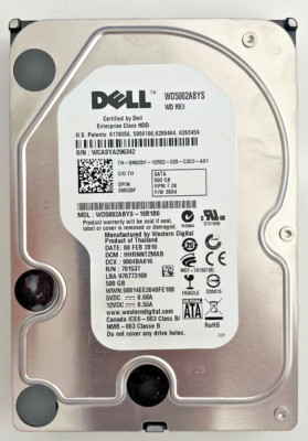 Dell 500GB WD5002ABYS-18B1B0 WD RE3 3,5'' SATA HDD 0M020F Dauerbetrieb