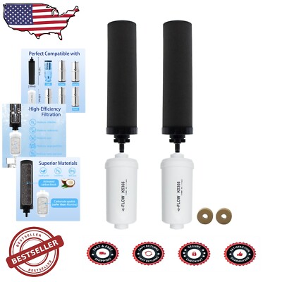 Berkey Gravity Water Filter Replacement Combo - BB9-2 & PF-2 for Pure Safe Water