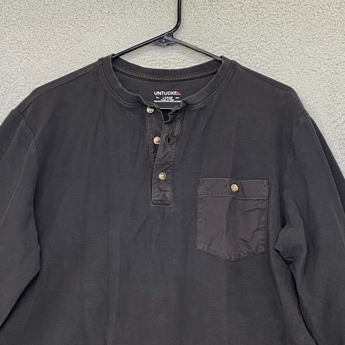 T-Shirt À Manches Longues Pour Homme Pull Thermique Henley En