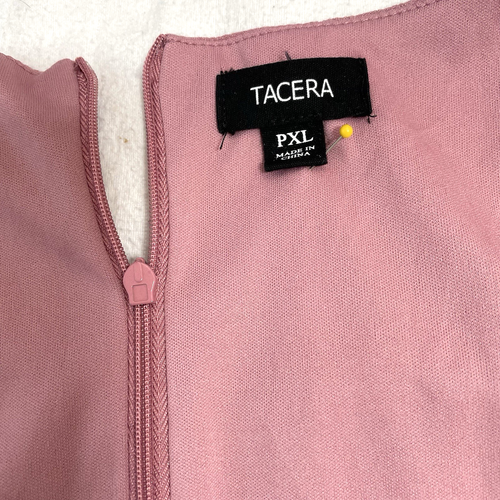 Tacers Jumper Women PXL Dusty Rose Elastic Waist Zip Wide Leg Free Shipping - Picture 5 of 7