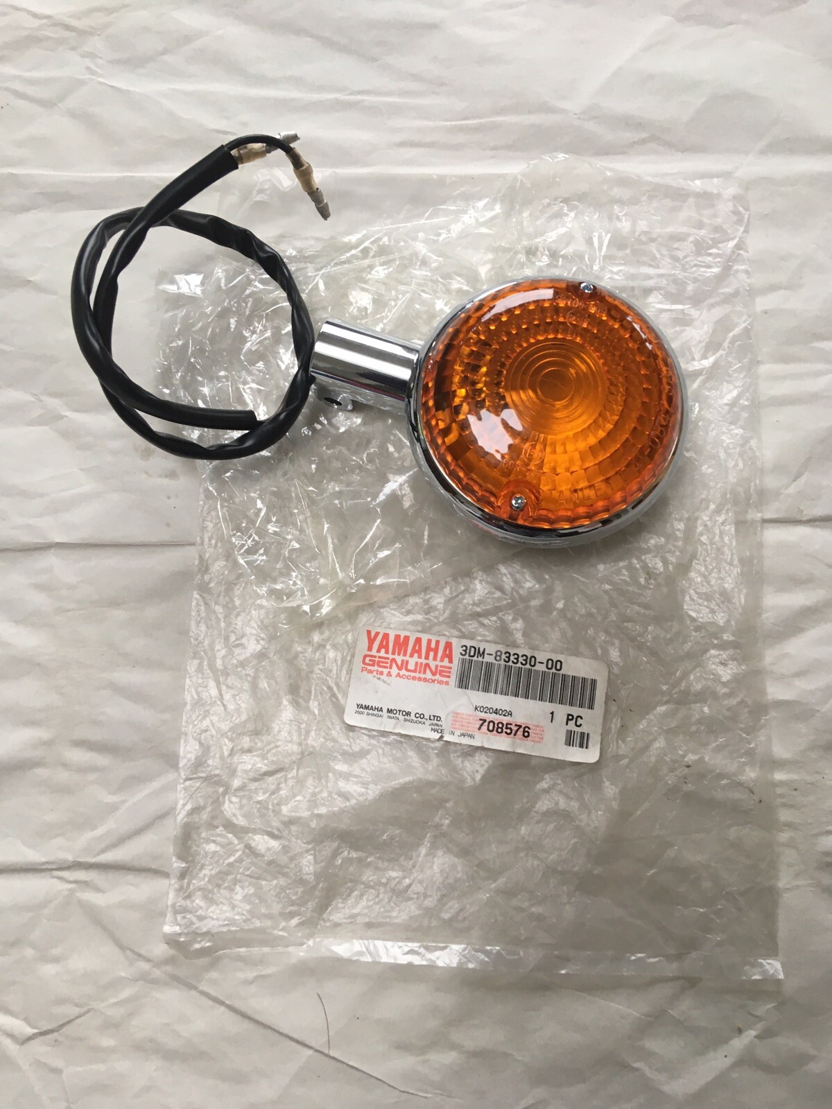 Feu clignotant moto pour Yamaha XV250 Virago et XVS400 custom 12V orange