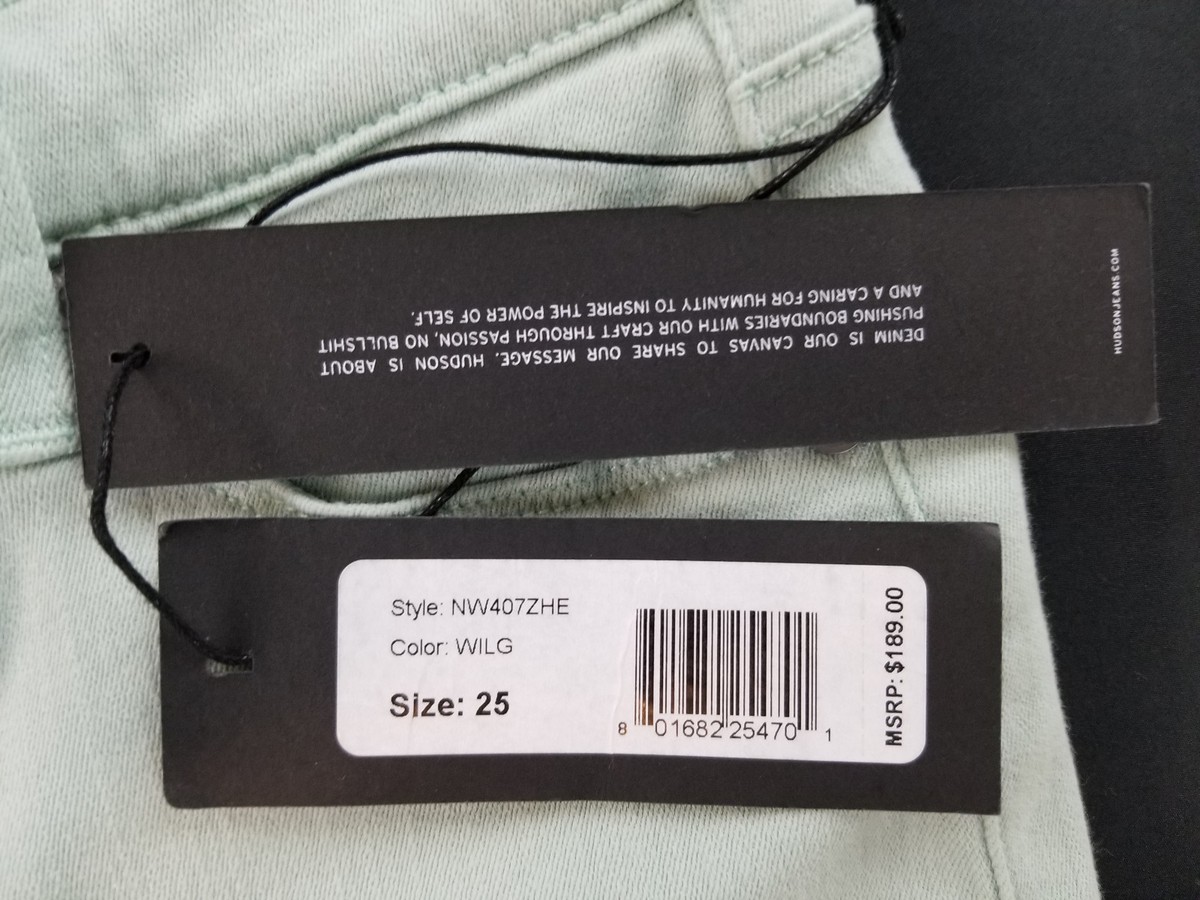 Jean Super Skinny Hudson Krista Vice Versa En Peau D'agneau - Taille 25, Neuf Sans étiquette