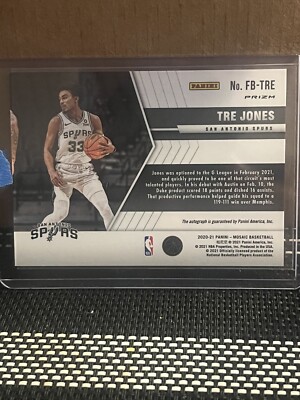 2020-21 Panini Mosaic TRE JONES Auto Rookie Fast Break Autograph