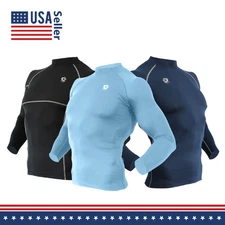 Mens COOVY Sports Cool Dry-Fit Gear Base Layer Athletic Shirt Tights Short Pants