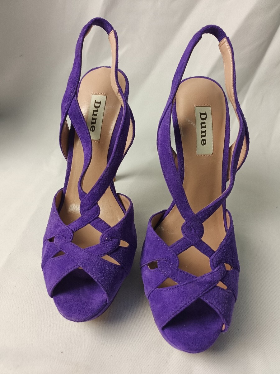 Heeled Sandals Purple Sandals Uk Sandals Purple Heels Uk Dune Purple High  Heel Strap Sandals New