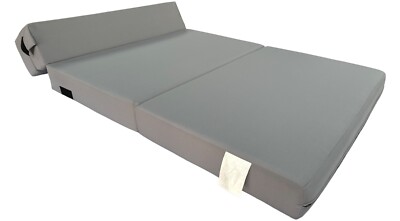 Queen Folding Foam Mattresses, Portable Chair Bed Lounger, 6 x60 x 80, Gray