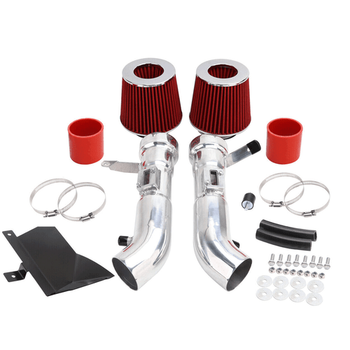 Front Engine Cold Air Intake Kit + Red Filter for 0920 370Z / 0813