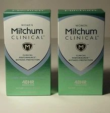 MITCHUM CLINICAL Women COOL FRESH Antiperspirant Deodorant 1.6oz SOLID, LOT OF 2
