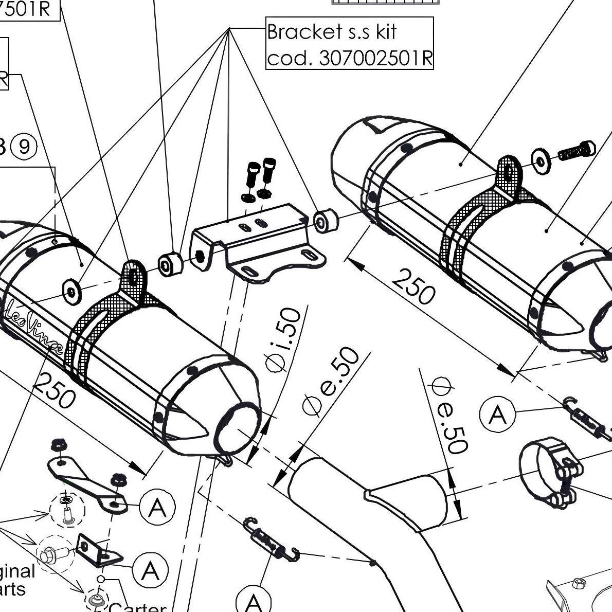LeoVince Exhaust DB Killer No 32bf SBK 307919801R for sale online