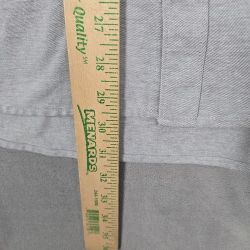 7 Diamonds Shirt Mena 2XL Gray 4 Way Stretch Oxford Button Up Long Sleeve Pocket - Picture 5 of 11