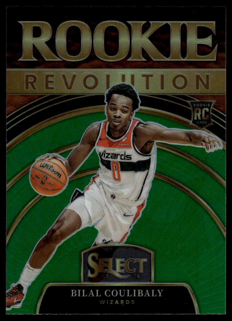 2023-24 Panini Select #26 Bilal Coulibaly Rookie Revolution Green Prizms RC