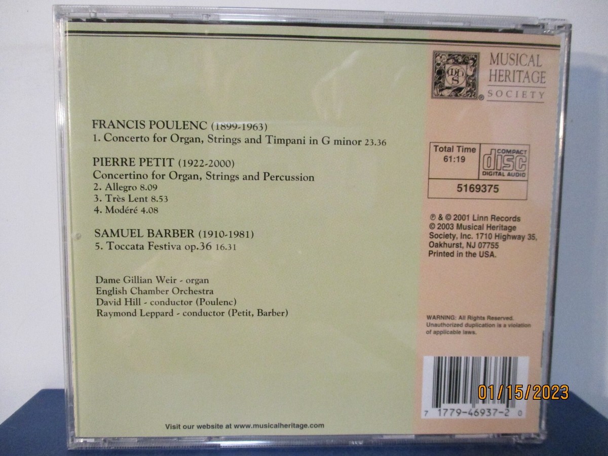 Poulenc - Concerto for Organ - CD - MINT condition - 25-373