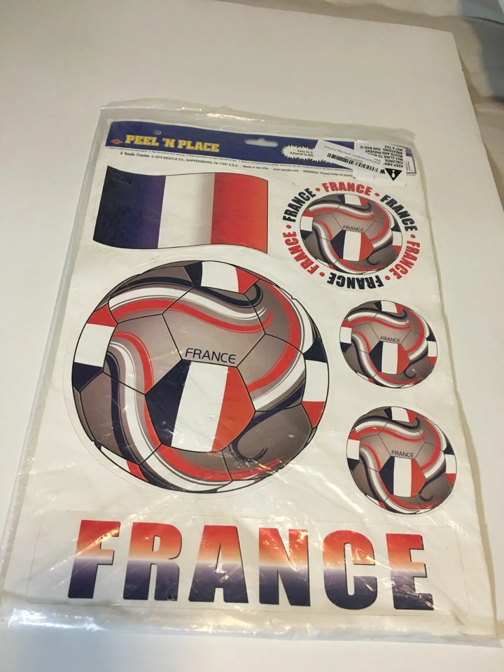 Beistle 12"x17" Peel 'N Place Sticker Soccer World Cup France 18/Pack 3 Sheets - Image 4 of 4