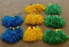 Set of 8 Girls Hawaiian Hula Skirts  Bonus Party Costume One Size Fits All 16  