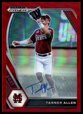 Tanner Allen 2021 Panini Prizm DP #PDP118 Base Autographs Red Prizm Auto