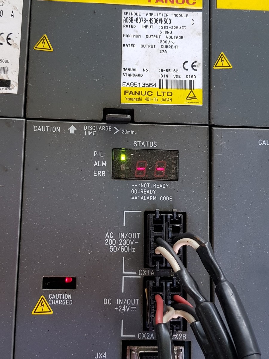 FANUC SPINDLE AMPLIFIER MODULE A06B-6078-H206#H500 B OR C OR FANUC SPINDLE AMPLIFIER MODULE A06B-6078-H206#H500 B OR C OR