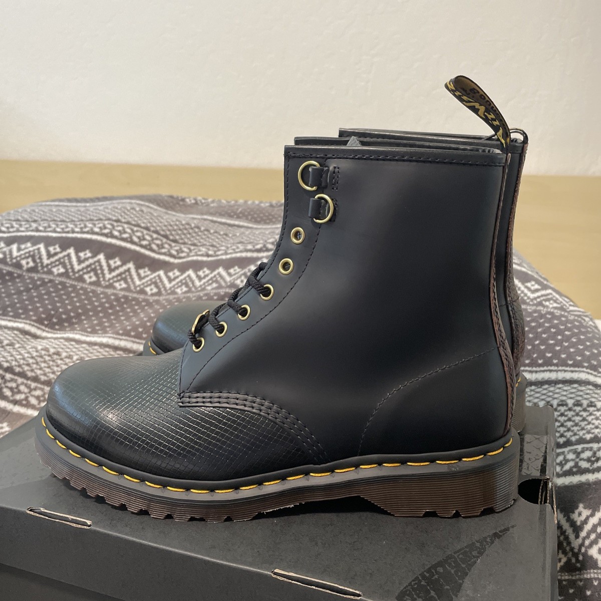 靴 Dr.Martens boots Dr. Doc Martens 1942 Steel Toe 20 Eye Lace Up Boots Black