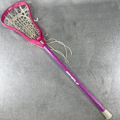 STX Lacrosse Stick Women OS Pink Crux 6000 Complete Stick Starter Set 32''