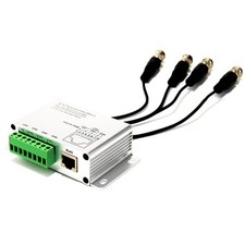 4 Channel CCTV Passive Video Balun RJ-45 UTP Twisted Pair Cable BNC Output