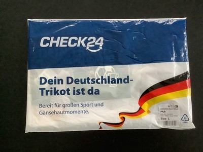 Check24 Fußball Trikot Deutschland T-Shirt WM 2026 Unisex Gr. L  Neu ungetragen