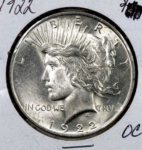 1922 PEACE SILVER DOLLAR - GEM BU++ - BLAST WHITE FULL LUSTER SILVER COIN - #126