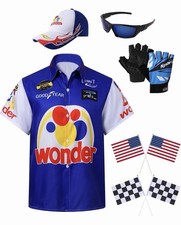 Ricky Bobby Costume Adult Size. Medium, Large  XL 6 Pieces