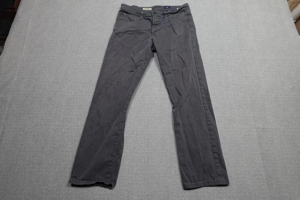 Pantalones AG Adriano Goldschmied The Graduate para Hombres 32x29* Gris Pierna A Medida Hechos en EE. UU. Foto 3 de 4