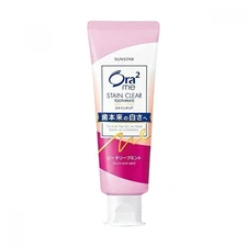 Sunstar Ora2 Me Stain Clear Toothpaste Peach Leaf Mint 130g 亮白净色牙膏蜜桃薄荷