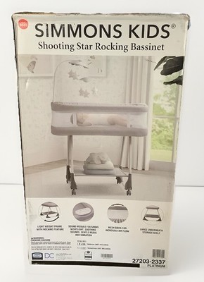 Simmons Kids' Shooting Star Rocking Bassinet w/ Airflow Mesh