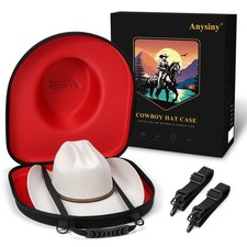 Anysiny Cowboy Hat Box for Travel-Crush Proof Hat Travel Case for Cowboy Hats...