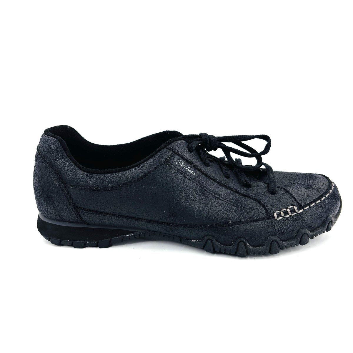 Womens Skechers Bikers Curbed 49401 Black Running Shoes