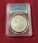 2008-W BURNISHED AMERICAN SILVER EAGLE PCGS SP70 BLUE LABEL