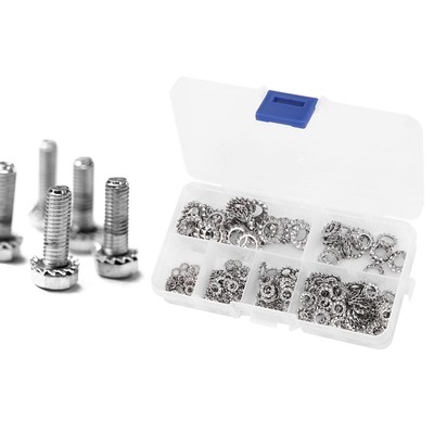300pcs External Tooth Lock Star Washer Edelstahl Anti-Loose Dichtungen M2.5 AK