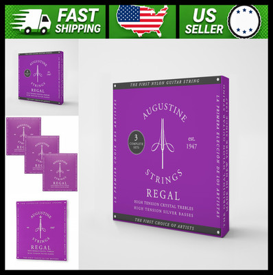 Augustine Strings Regal High Tension Classical Guitar Strings 3 Sets