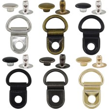 60sets Shoelace Hooks 6 Colors Metal Hook D-Ring Eyelet Buckles Mounting Clip...