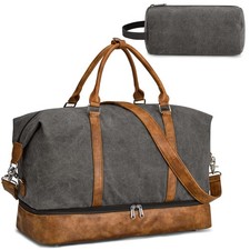 Weekender Duffel Bags for Travel with Shoe Compartment, Overnight Carry-On Bag
