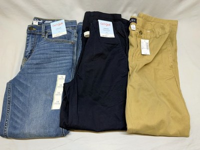 Cat & Jack Boys Pants 3-Pack 12 Mixed NWT � Jeans + Chinos + Shorts NWT
