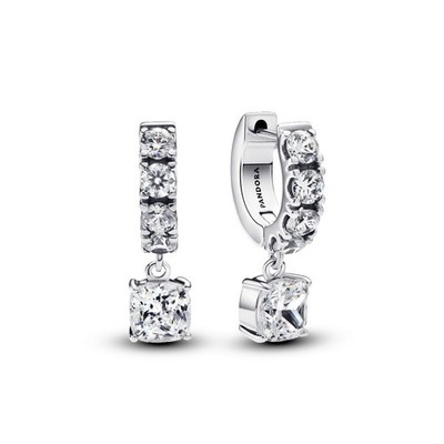 Pandora Ohrringe Creolen Damen Pavé-Zirkonia Sterling-Silber 293547C01