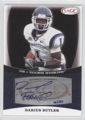 2009 SAGE Platinum 16/50 Darius Butler #A5 Rookie Auto RC 2u3