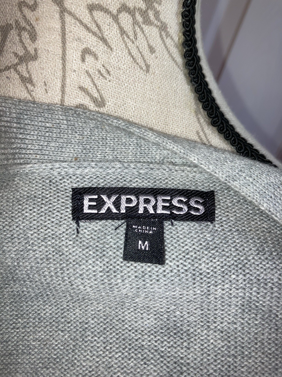 Express Academia Button Down Emblem Patch Button … - image 9
