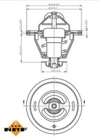 Nrf 725124 Thermostat, KüHlmittel FüR CitroëN, Fiat, Iveco, Multicar, Peugeot,